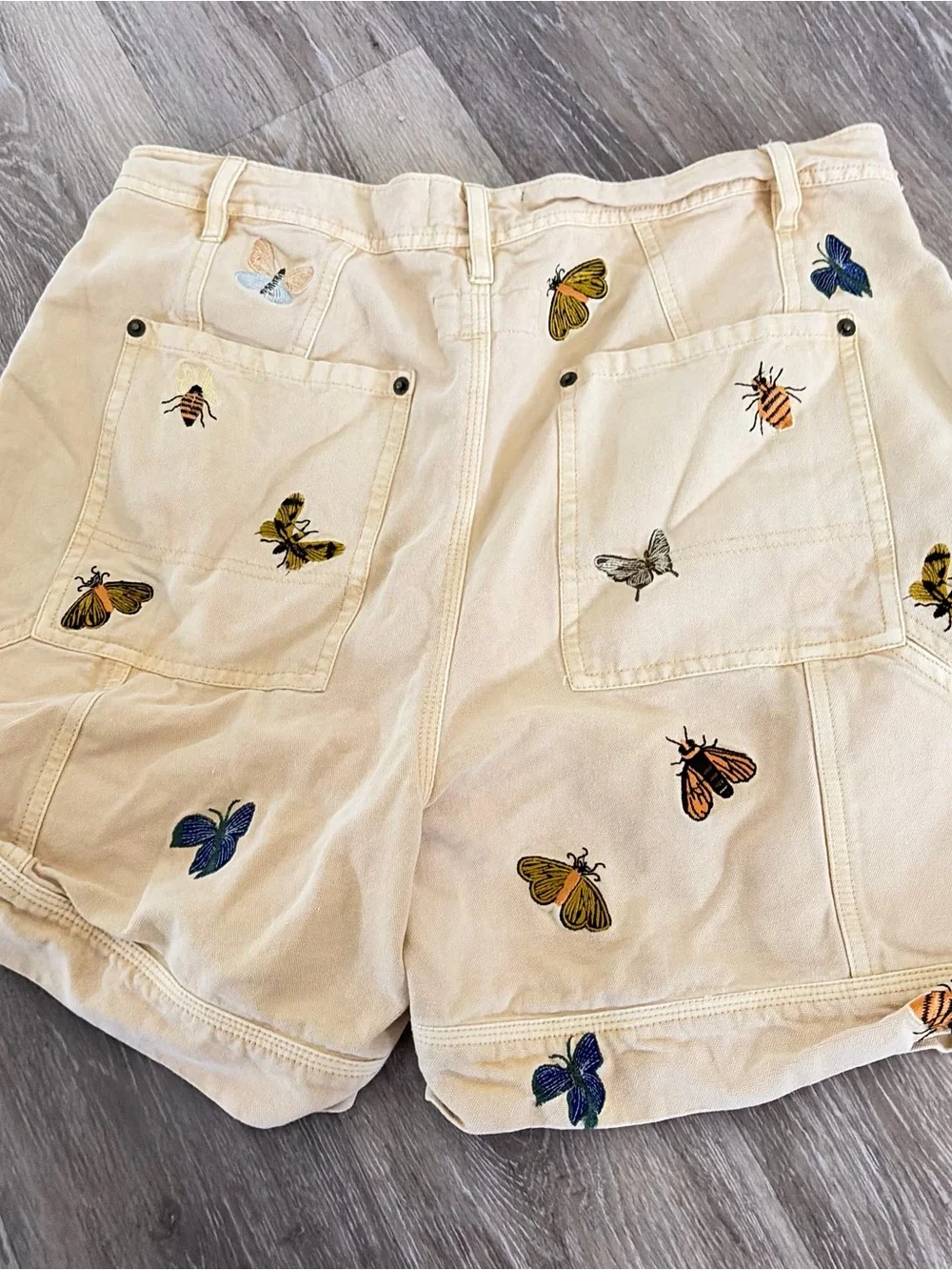 Free People We The Free Milo Garden Party Embroidered insect Shorts